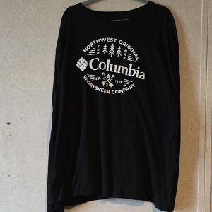 Columbia Black Graphic Long Sleeve Tee